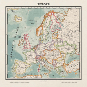 Ruskie Business Europe Map 2022 - Poster (Old Atlas Style)