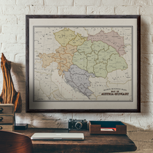 Load image into Gallery viewer, Ruskie Business - Austria-Hungary Map - Framed