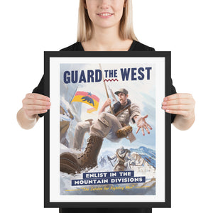 Pacific States Poster - Guard The West - Framed