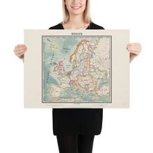 Load image into Gallery viewer, Ruskie Business Europe Map 2022 - Poster (Old Atlas Style)
