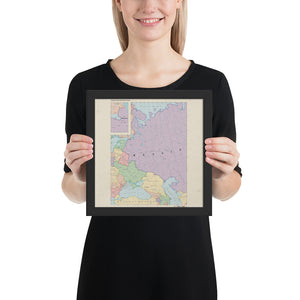 Ruskie Business Maps - Russia & Eastern Europe -  Framed