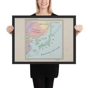 Ruskie Business Maps - the Japanese Empire and Co-Prosperity Sphere - Framed