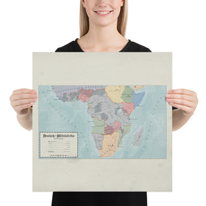 Aidan Maps - Mittelafrika Map - Poster