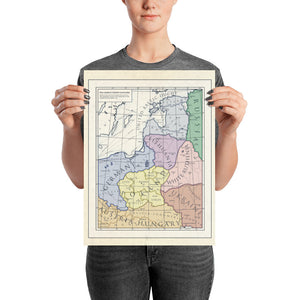 Milites Maps - German Eastern Border - Client States - Poster
