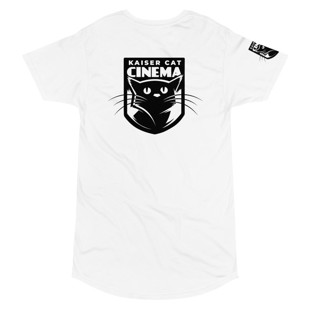 Longbody Kaiser Cat Tee Three Prints White Kaiser Cat Cinema