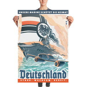 Kaiserreich - German Empire Propaganda Poster - Stark, Wachsam, Bereit.