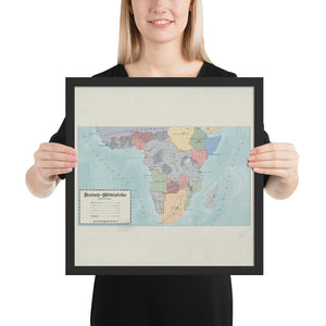Aidan Maps - Mittelafrika Map - Framed