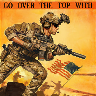 'Go Over The Top with the U.S. Army' - Modernized WW2 Propaganda Poster (WW2044)
