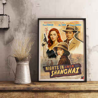 'Nights in Shanghai' - Legation Cities Poster (Framed)