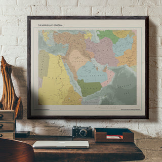 Ruskie Business Middle East Map - Framed