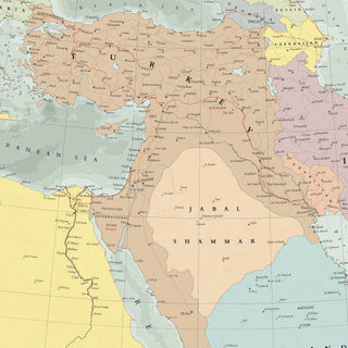 Ruskie Business Middle East Map - Framed