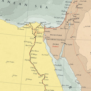 Ruskie Business Middle East Map - Framed