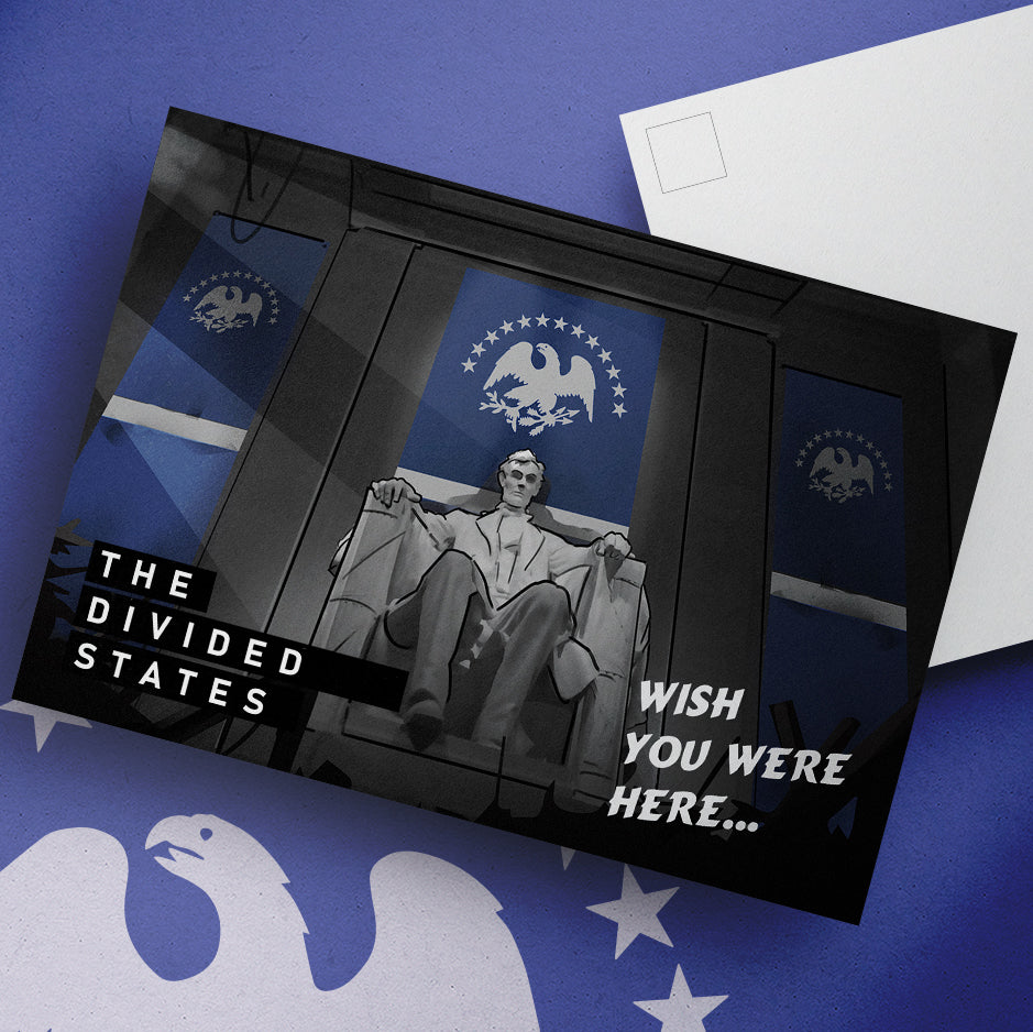 The Divided States Post Card - Lincoln Memorial