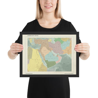 Ruskie Business Middle East Map - Framed