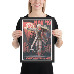 Commune of France Propaganda Poster - Framed - La Lutte Prolongée