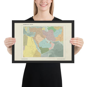Ruskie Business Middle East Map - Framed