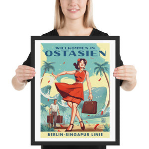 Welcome to East Asia - German Empire Travel Poster (Framed)