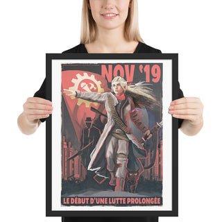 Commune of France Propaganda Poster - Framed - La Lutte Prolongée