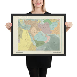 Ruskie Business Middle East Map - Framed