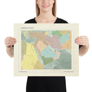 Ruskie Business Ottoman Empire & Middle East Map - Poster