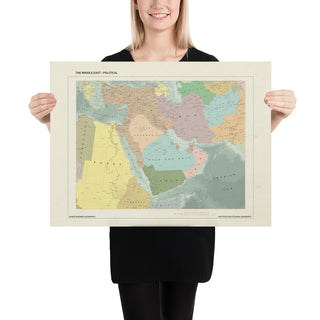 Ruskie Business Ottoman Empire & Middle East Map - Poster