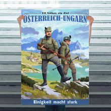 Load image into Gallery viewer, Austria-Hungary Propaganda Poster - Immer Vereint
