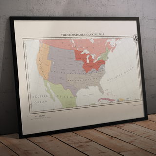 Aidan Maps - The Second American Civil War - Framed