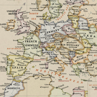 Ruskie Business - Kaiserreich World Map - Framed