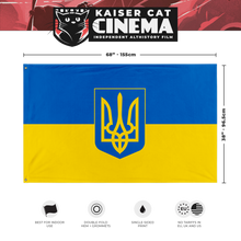 Load image into Gallery viewer, Ukraine Coat of Arms Flag (UA Fundraiser) (Single-Sided)