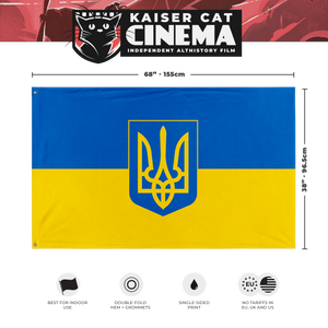 Ukraine Coat of Arms Flag (UA Fundraiser) (Single-Sided)