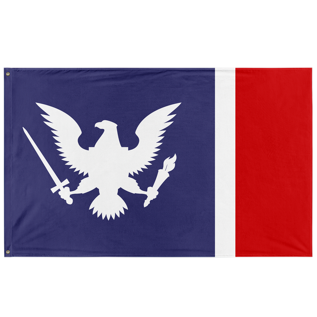 American Union State Flag - White (Single-Sided)