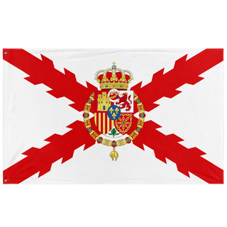 Carlist Spain Flag - Coat of Arms (Single-Sided)