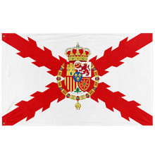 Load image into Gallery viewer, Carlist Spain Flag - Coat of Arms (Single-Sided)