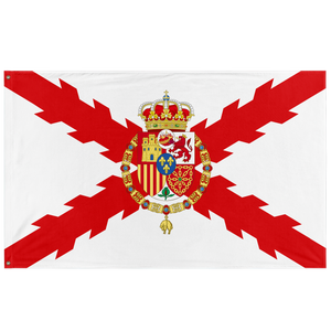Carlist Spain Flag - Coat of Arms (Single-Sided)