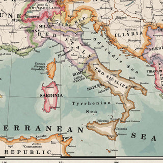 Ruskie Business Europe Map 2022 - Framed (Old Atlas Style)