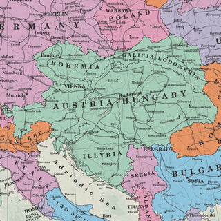 Ruskie Business Europe Map 2022 - Framed