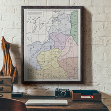 Load image into Gallery viewer, Milites Maps - German Eastern Border - Client States - Framed