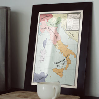 Long Lang Lin Maps - Italy after the Weltkrieg - Framed