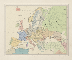 Ruskie Business Europe Map 2021 - Poster (Old Atlas Style)