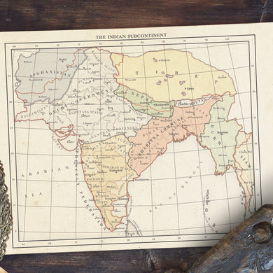 Milites Maps - India - Poster