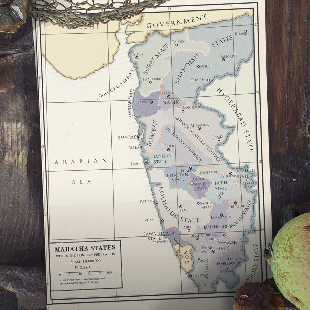 Milites Maps - Maratha States - Poster – Kaiser Cat Cinema