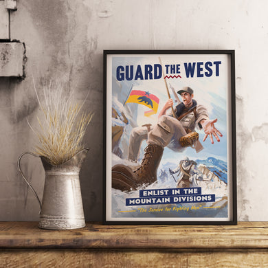 Pacific States Poster - Guard The West - Framed
