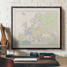 Load image into Gallery viewer, Ruskie Business Europe Map 2021 - Poster (Old Atlas Style)