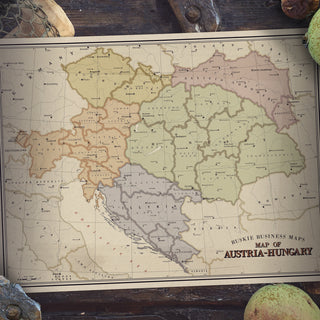 Ruskie Business - Austria-Hungary map - Poster