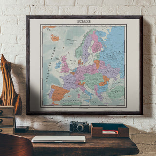 Ruskie Business Europe Map 2022 - Framed