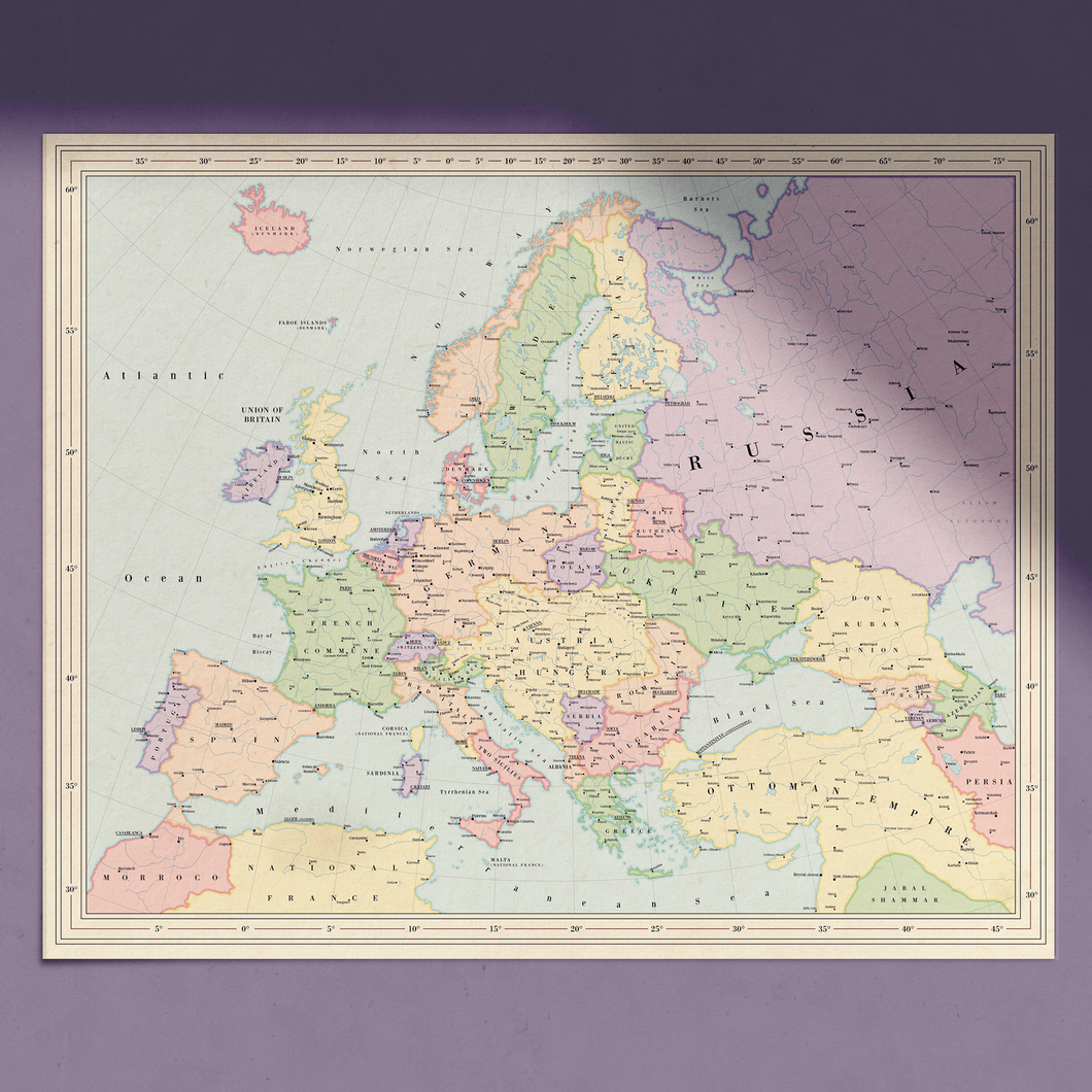 Ruskie Business Europe Map 2021   - Poster (Ruskie Style)