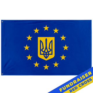 Ukraine European Union flag (UA Fundraiser) (Single-Sided)