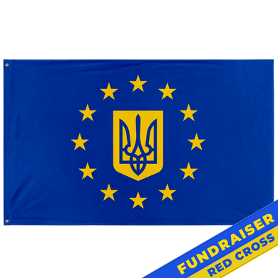 Ukraine European Union flag (UA Fundraiser) (Single-Sided)