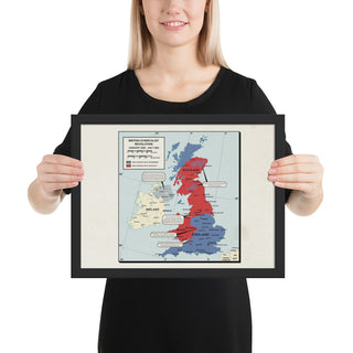 Ruskie Business - British Syndicalist Revolution Map - Framed