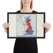 Load image into Gallery viewer, Ruskie Business - British Syndicalist Revolution Map - Framed
